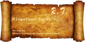 Ringeisen Teréz névjegykártya